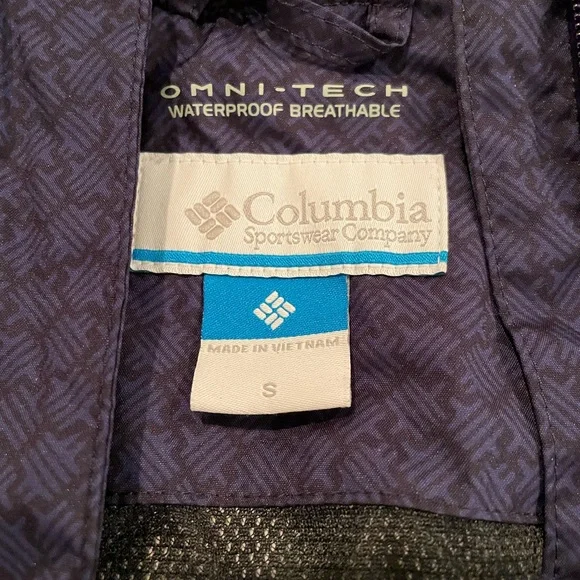 Women's Columbia Purple Hooded Rain Jacket Size Small Like New - Picture 4 of 4